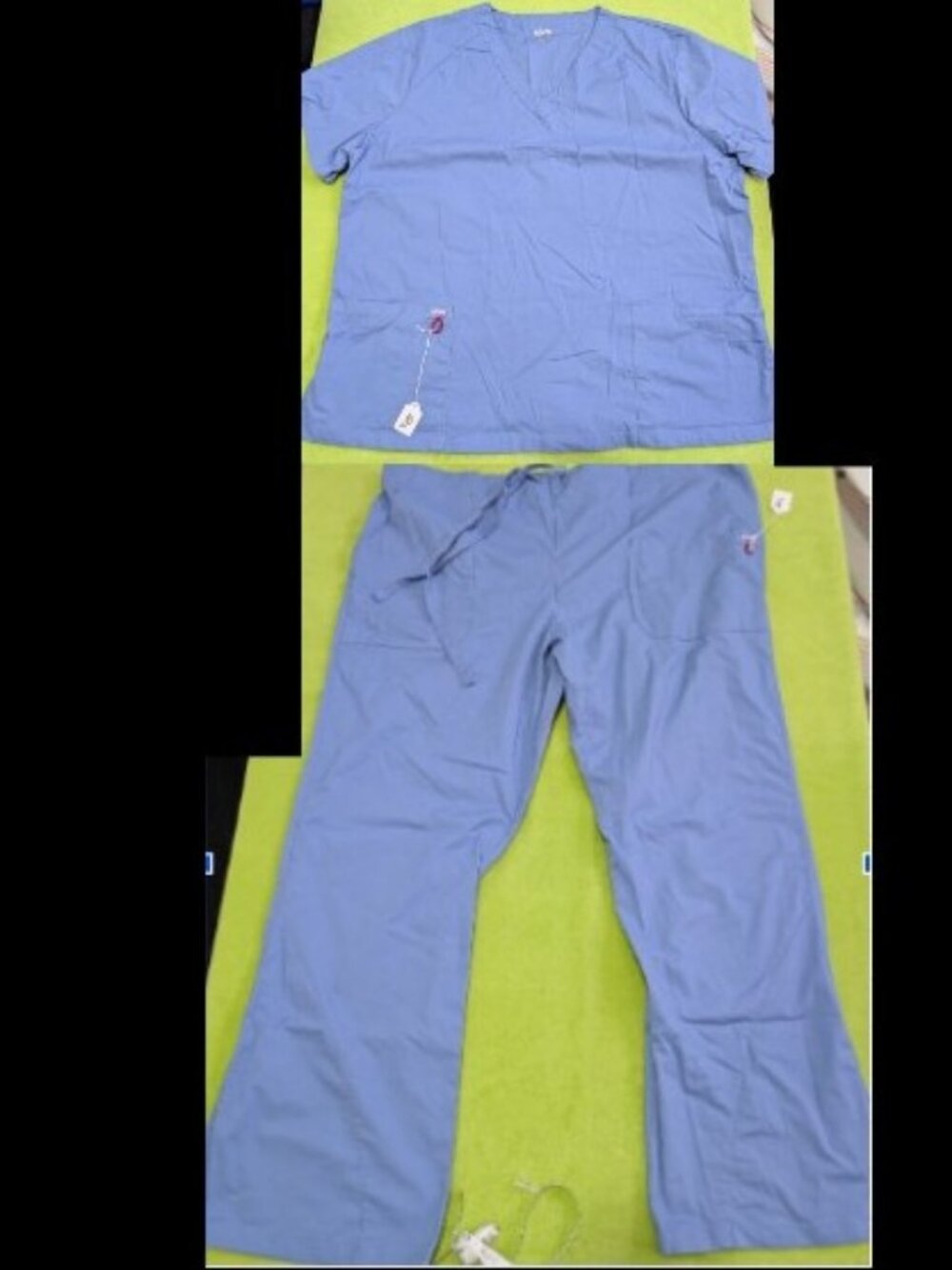 Elate Women's Scrub Set Ceil Blue 3XL Stretch V-Neck Top & Pants